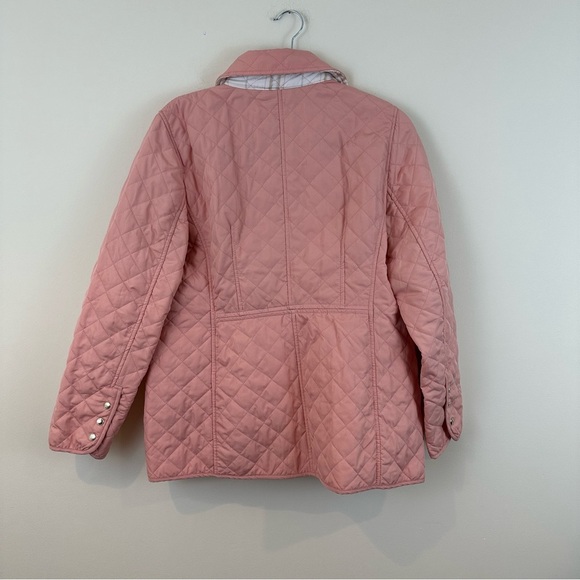 Chico's | Modern Quilted Jacket Light Pink Button Front Size 8/10 (Chico's 1) - Picture 6 of 6
